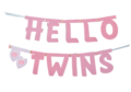 Tekstslinger Hello Twins, roze