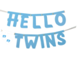Hello Twins geboorte slinger blauw