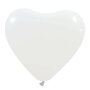 hartballonnen wit, 30cm