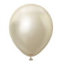 White gold mirror chrome ballonnen, 30 cm