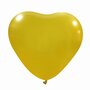 Metallic goud hartballonnen 38 cm/17 inch