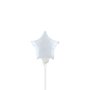 Wit ster mini folieballon, 10 cm
