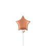 Rose gold ster mini folieballon, 10 cm