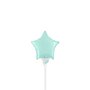 lichtblauw ster mini folieballon, 10 cm