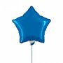 blauw ster mini folieballon, 23 cm