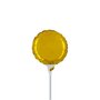 Goud rond mini folieballon, 10 cm