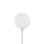 Wit rond mini folieballon, 10 cm