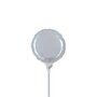 Zilver rond mini folieballon, 10 cm