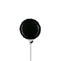 Zwart rond mini folieballon, 10 cm