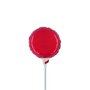 Rood rond mini folieballon, 10 cm