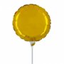 Goud rond mini folieballon, 23 cm