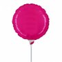 Magenta rond mini folieballon, 23 cm