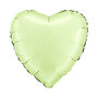 olive green Satin hart folieballon, 45 cm