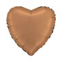 chocolate Satin hart folieballon, 45 cm