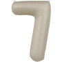 folie cijfer 7 creamy latte,  86cm