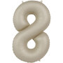 folie cijfer 8 creamy latte,  86cm
