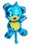 Teddybeer Cute Bear blauw folieballon 36 cm