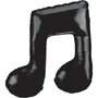 Muzieknoot shape XL folieballon, 86 cm
