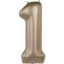 folie cijfer 1 starlight gold,  86cm