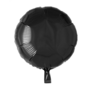Zwart folieballon rond, 46 cm / 18 inch