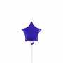 donkerblauw ster mini folieballon, 10 cm