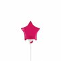 magenta ster mini folieballon, 10 cm