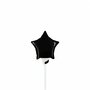 zwart ster mini folieballon, 10 cm