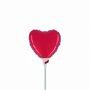 Rood hartje mini folieballon, 23 cm
