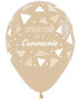 Gefeliciteerd met je Communie ballonnen White Sand, 5 stuks