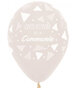 Gefeliciteerd met je Communie ballonnen crystal clear, 5 stuks