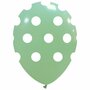 Polka dots ballonnen mint, 6 st., 30 cm