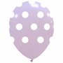 Polka dots ballonnen lila, 6 st., 30 cm