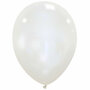 Wit metallic ballonnen, 10 inch / 9 inch