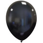 Zwart metallic ballonnen, 10 inch / 9 inch