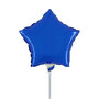 donkerblauw ster mini folieballon, 23 cm