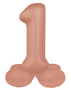 foliecijfer 1 staand, vintage rose, 41 cm