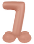 foliecijfer 7 staand, vintage rose, 41 cm
