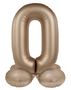 foliecijfer 0 staand, starlight gold, 41 cm