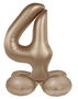 foliecijfer 4 staand, starlight gold, 41 cm