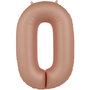 folie cijfer 0 vintage rose,  86cm