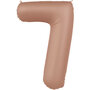 folie cijfer 7 vintage rose,  86cm