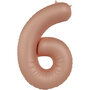 folie cijfer 6 vintage rose,  86cm