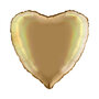 Champagne platinum folieballon hart, 18 inch