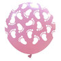 Ballon roze witte baby voetjes