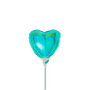 Tiffany glitter hartje mini folieballon, 10 cm