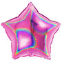 Fuchsia glitter ster folieballon, 45 cm