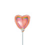Rose gold glitter hartje mini folieballon, 10 cm