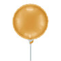 Goud rond mini folieballon, 23 cm