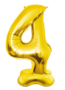 Foliecijfer 4 xl staand, goud, 150 cm