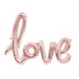 Folieballon love, ros&eacute; goud